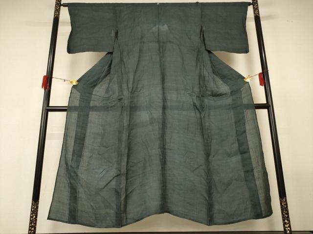 平和屋着物＊夏物 色無地 紗紬 仙斎茶色 正絹 逸品 AABG2011jd