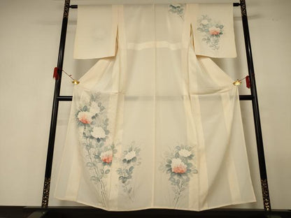 平和屋着物＊夏物 訪問着 変わり絽 手描き 紫陽花 正絹 逸品 AABG2012jd