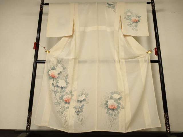 平和屋着物＊夏物 訪問着 変わり絽 手描き 紫陽花 正絹 逸品 AABG2012jd