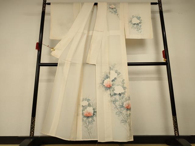 平和屋着物＊夏物 訪問着 変わり絽 手描き 紫陽花 正絹 逸品 AABG2012jd