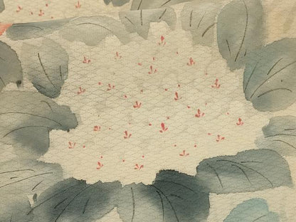 平和屋着物＊夏物 訪問着 変わり絽 手描き 紫陽花 正絹 逸品 AABG2012jd