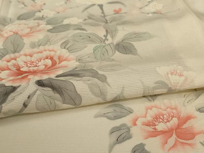 平和屋着物＊夏物 訪問着 絽 手描き 草花文 正絹 逸品 未使用 AABG2013jd