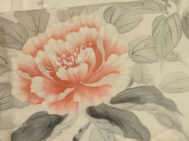 平和屋着物＊夏物 訪問着 絽 手描き 草花文 正絹 逸品 未使用 AABG2013jd