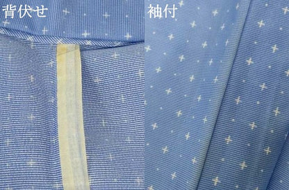 平和屋着物＊夏物 小紋 絽 十字絣 洗える着物 AABG2019jd