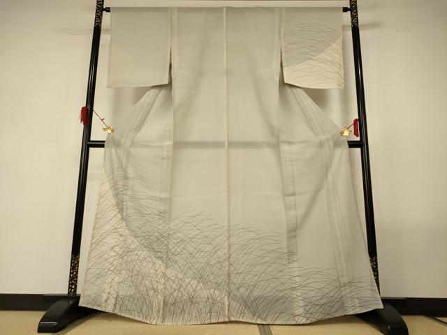 平和屋着物＊夏物 本場大島紬 夏大島 訪問着 芝草文 正絹 逸品 AABG2023jd