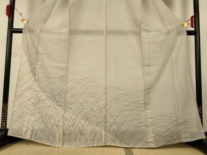 平和屋着物＊夏物 本場大島紬 夏大島 訪問着 芝草文 正絹 逸品 AABG2023jd