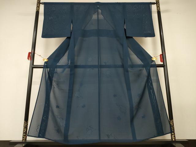 平和屋着物＊夏物 色無地 絽 小槌紋紗 褐返色 正絹 逸品 AABG2025jd