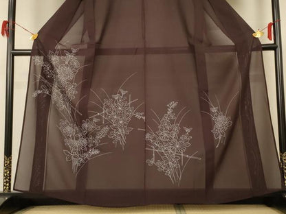 平和屋着物＊夏物　訪問着　絽　草花文　正絹　逸品　AABG2028jd