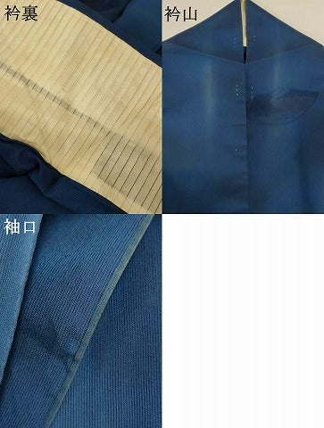 平和屋着物＊夏物 色無地 縦絽 地紙紋紗 褐返色 正絹 逸品 AABG2029jd