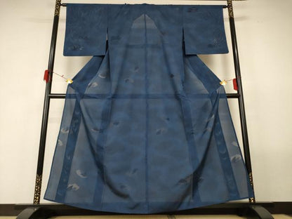 平和屋着物＊夏物 色無地 縦絽 地紙紋紗 褐返色 正絹 逸品 AABG2029jd