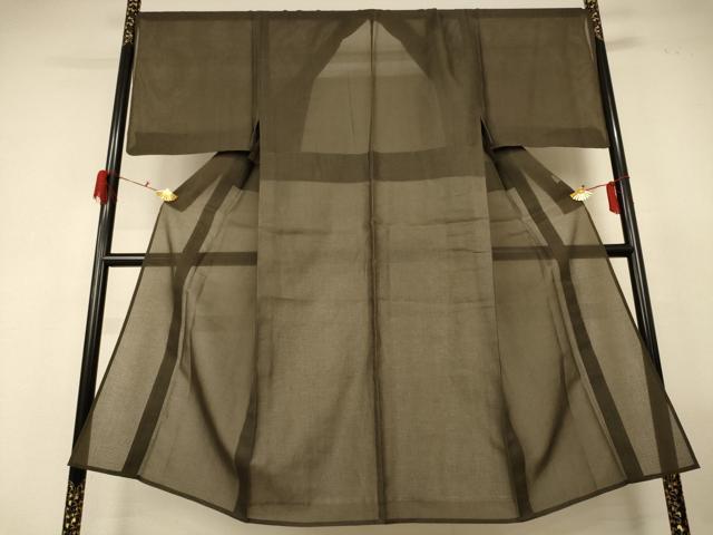 平和屋着物＊夏物 男性 色無地 絹紅梅 国防色 ゑり善扱い 正絹 逸品 AABG2034jd