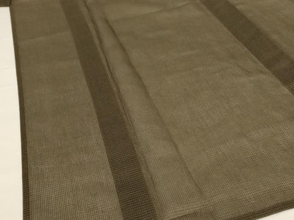 平和屋着物＊夏物 男性 色無地 絹紅梅 国防色 ゑり善扱い 正絹 逸品 AABG2034jd