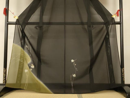 平和屋着物＊夏物　訪問着　絽　枝葉文　カマキリ　金彩　正絹　逸品　未使用　AABG2040jd