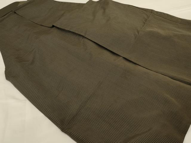 平和屋着物＊夏物 男性 馬乗り袴 縞 正絹 逸品 AABG2041jd