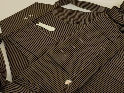 平和屋着物＊夏物 男性 行灯袴 縞 正絹 逸品 AABG2042jd