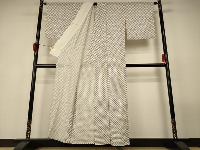 平和屋着物＊夏物 小紋 絽 網目文 正絹 逸品 AABG2047jd