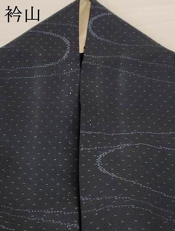 平和屋着物＊夏物 紗紬 流水文 正絹 逸品 AABG2048jd