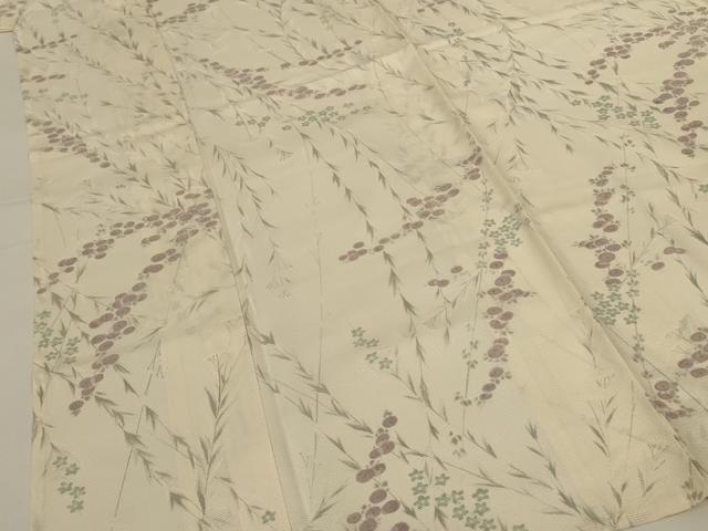 平和屋着物＊夏物 小紋 絽 草花文 正絹 逸品 AABG2056jd