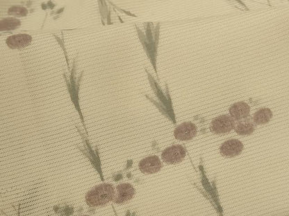 平和屋着物＊夏物 小紋 絽 草花文 正絹 逸品 AABG2056jd