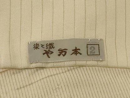 平和屋着物＊夏物 小紋 絽 草花文 正絹 逸品 AABG2056jd