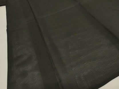 平和屋着物＊夏物 男性 黒紋付 絽 正絹 逸品 AABG2068jd