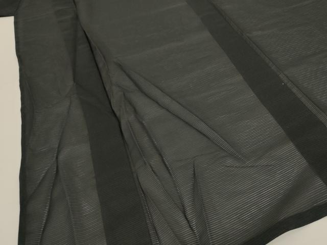 平和屋着物＊夏物 男性 黒紋付 絽 正絹 逸品 AABG2070jd