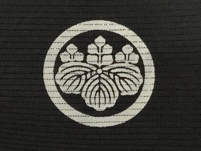 平和屋着物＊夏物 男性 黒紋付 絽 正絹 逸品 AABG2070jd