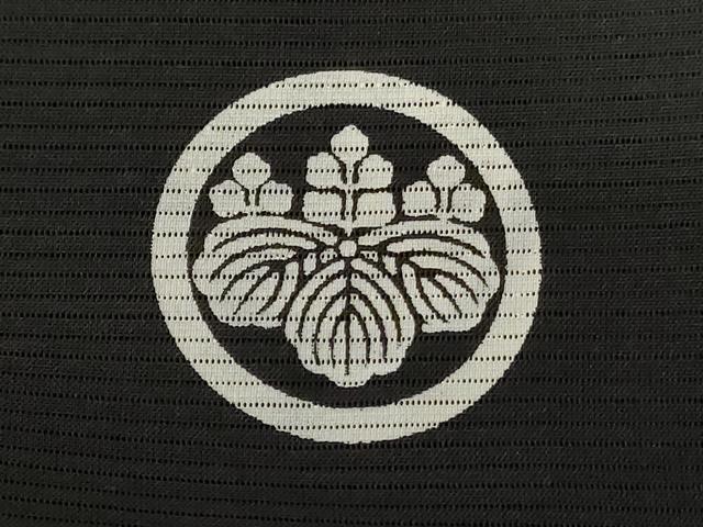 平和屋着物＊夏物 男性 黒紋付 絽 正絹 逸品 AABG2070jd