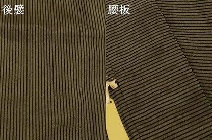 平和屋着物＊夏物 男性 馬乗り袴 縞 正絹 逸品 AABG2071jd