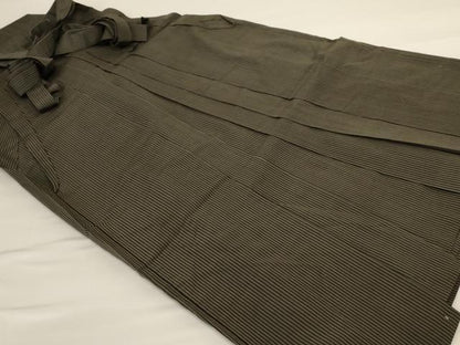 平和屋着物＊夏物 男性 馬乗り袴 縞 正絹 逸品 AABG2071jd