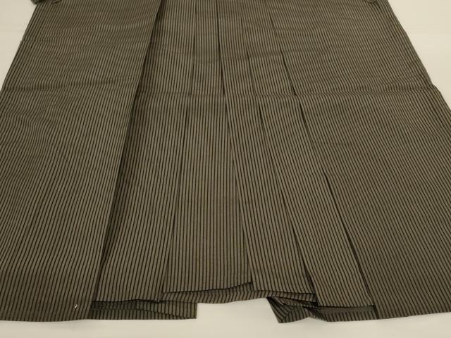 平和屋着物＊夏物 男性 馬乗り袴 縞 正絹 逸品 AABG2071jd