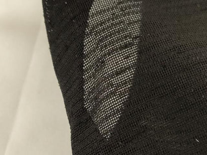 平和屋着物＊夏物　男性　馬乗り袴　黒色　正絹　逸品　AABG2074jd