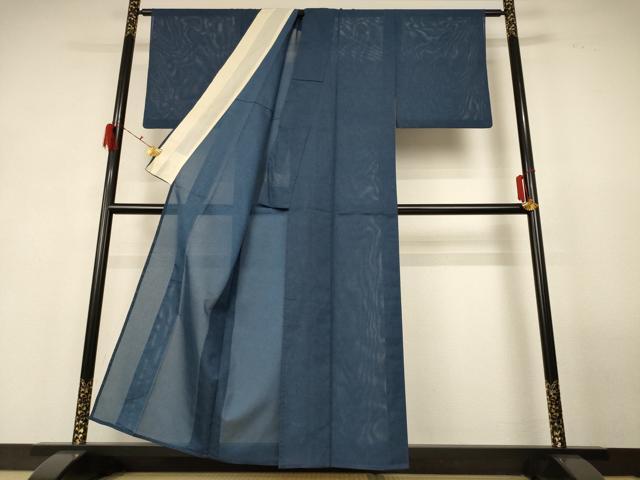 平和屋着物＊夏物 江戸小紋 絽 鮫小紋柄 正絹 逸品 AABG2075jd