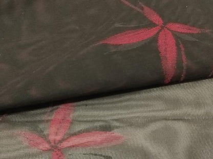平和屋着物＊夏物 小紋 紗 草花文 正絹 逸品 AABG2077jd