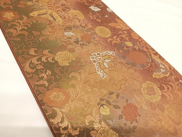 平和屋着物◎六通柄袋帯 華蒔絵 研ぎ出し箔 正絹 逸品 AABG2188yx