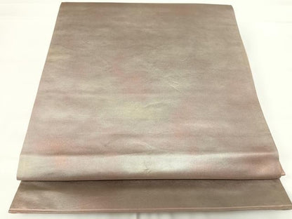 平和屋着物◎六通柄袋帯　霞文　引箔　正絹　逸品　AABG2198yx