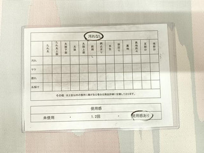 平和屋着物◎全通柄袋帯 エ霞文様 銀糸 正絹 逸品 AABG2222yx