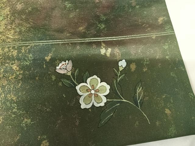 平和屋着物◎六通柄袋帯　作家物　霞文　引箔　正絹　逸品　AABG2244yx