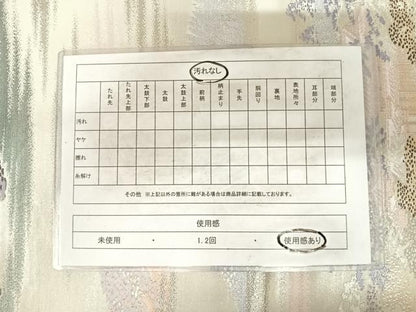 平和屋着物◎六通柄袋帯　宇治平等院　二重箔　正絹　逸品　AABG2270yx