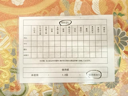 平和屋着物◎佐賀錦　六通柄袋帯　花毬文　金銀糸　正絹　逸品　AABG2293yx