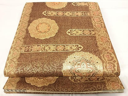 平和屋着物◎六通柄袋帯　正倉院華紋　金糸　正絹　逸品　AABG2321yx