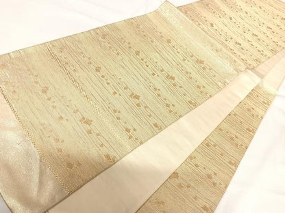 平和屋着物◎西陣 六通柄袋帯 箔散らし文様 金糸 正絹 逸品 AABG2329yx