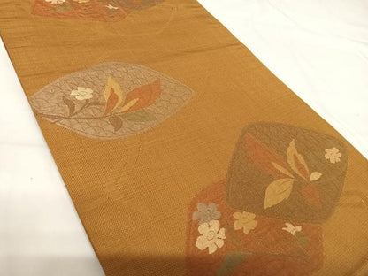 平和屋着物◎六通柄袋帯　花菱文　正絹　逸品　AABG2330yx