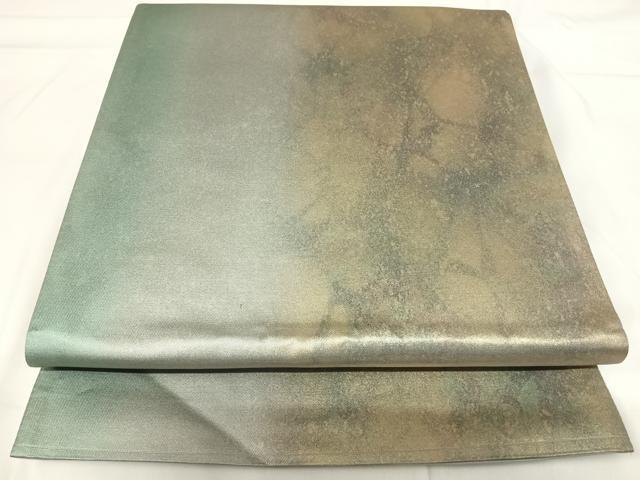 平和屋着物◎六通柄袋帯　霞文　引箔　正絹　逸品　AABG2340yx