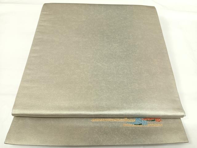 平和屋着物◎六通柄袋帯 霞文 ワンポイント 引箔 正絹 逸品 AABG2353yx