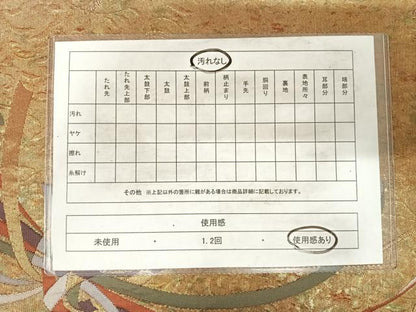 平和屋着物◎六通柄袋帯　束ね熨斗文　金銀糸　正絹　逸品　AABG2361yx