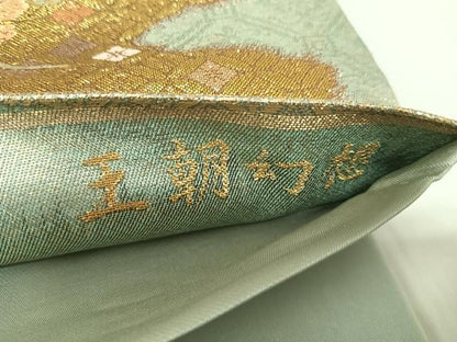 平和屋着物◎六通柄袋帯　王朝幻想　金銀糸　正絹　逸品　AABG2395yx