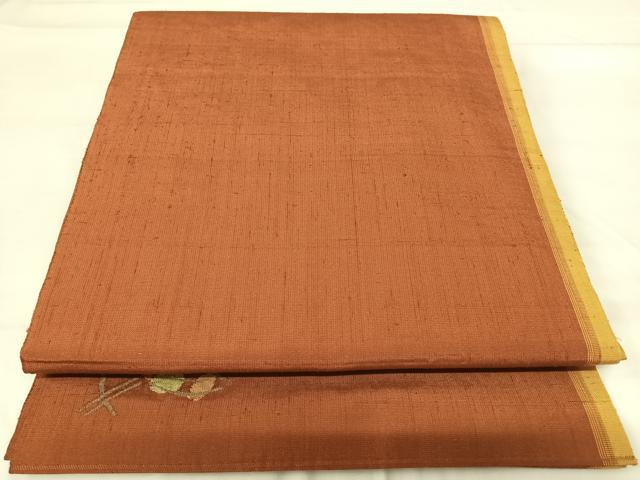 平和屋着物◎全通柄袋帯　ワンポイント　正絹　逸品　AABG2433yx