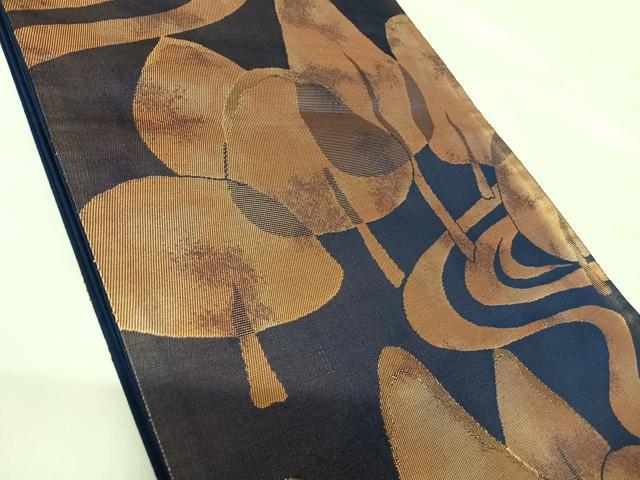 平和屋着物◎六通柄袋帯　流水文　金糸　正絹　逸品　AABG2444yx