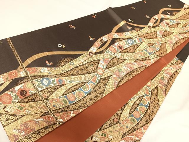 平和屋着物◎六通柄袋帯　唐織　天平の浪漫　金銀糸　正絹　逸品　AABG2447yx